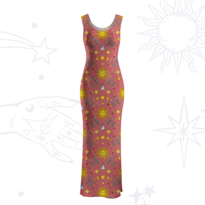 Purplehecate Magic Sun Maxi Tank Beachwear Dress