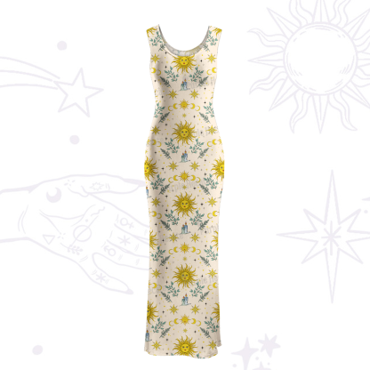 Purplehecate Magic Sun Maxi Tank Beachwear Dress