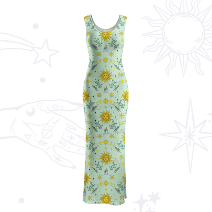 Purplehecate Magic Sun Maxi Tank Beachwear Dress