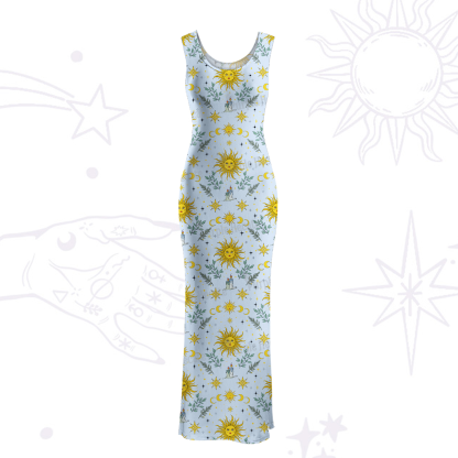 Purplehecate Magic Sun Maxi Tank Beachwear Dress