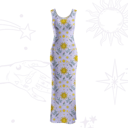 Purplehecate Magic Sun Maxi Tank Beachwear Dress