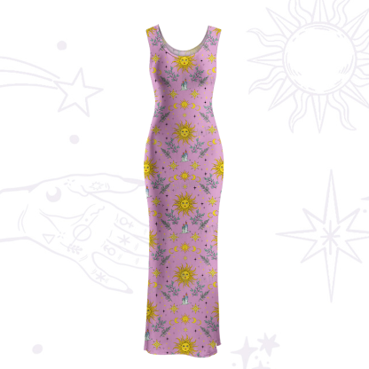 Purplehecate Magic Sun Maxi Tank Beachwear Dress