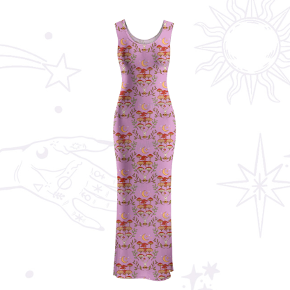 Purplehecate Psychedelic Mushrooms Maxi Tank Beachwear Dress