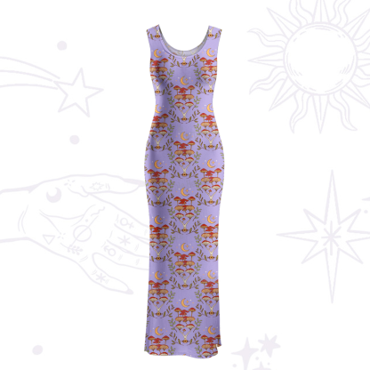 Purplehecate Psychedelic Mushrooms Maxi Tank Beachwear Dress