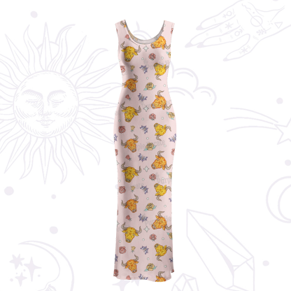 Purplehecate Taurus Spirit Zodiac Maxi Tank Beachwear Dress