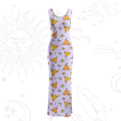 Purplehecate Taurus Spirit Zodiac Maxi Tank Beachwear Dress