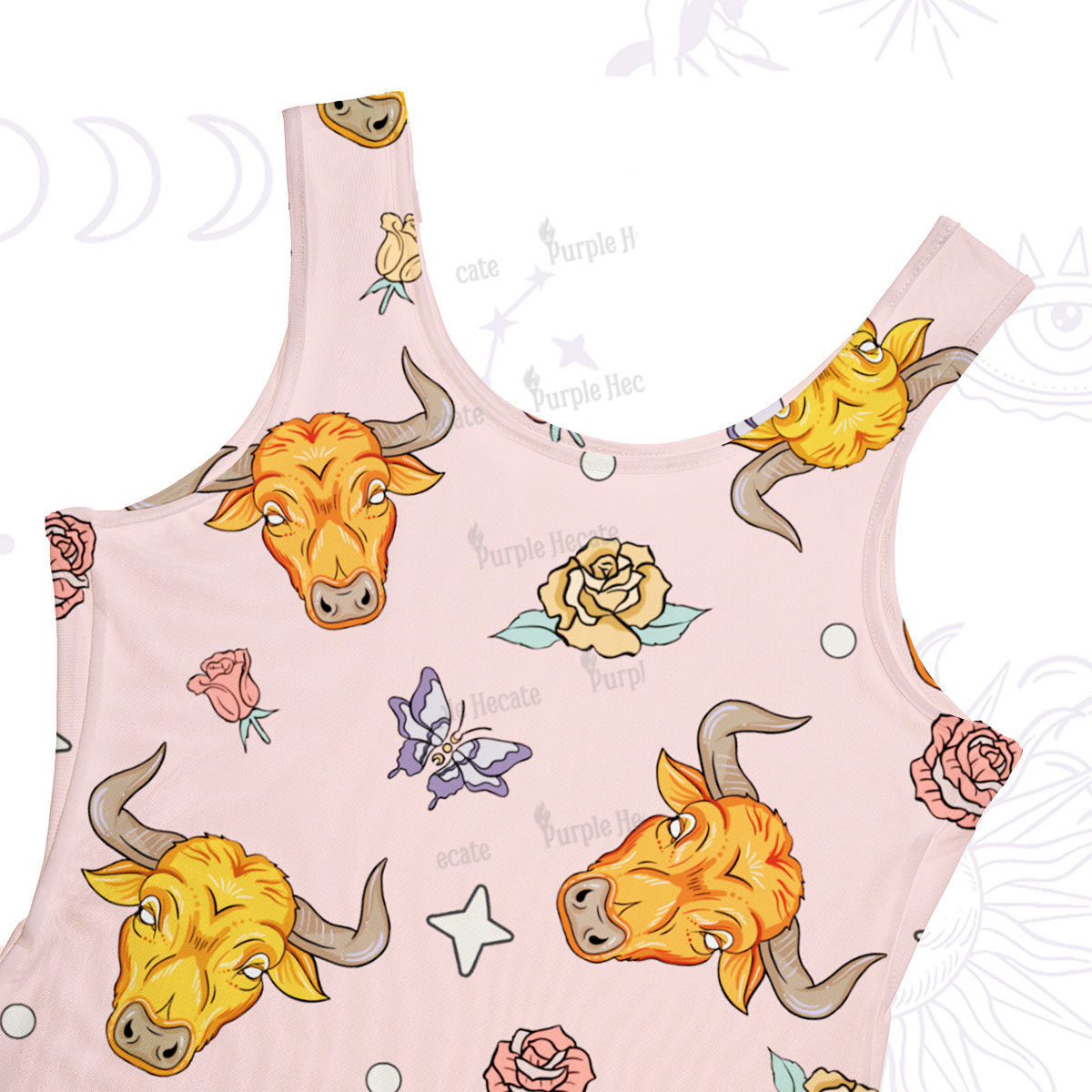 Purplehecate Taurus Spirit Zodiac Maxi Tank Beachwear Dress