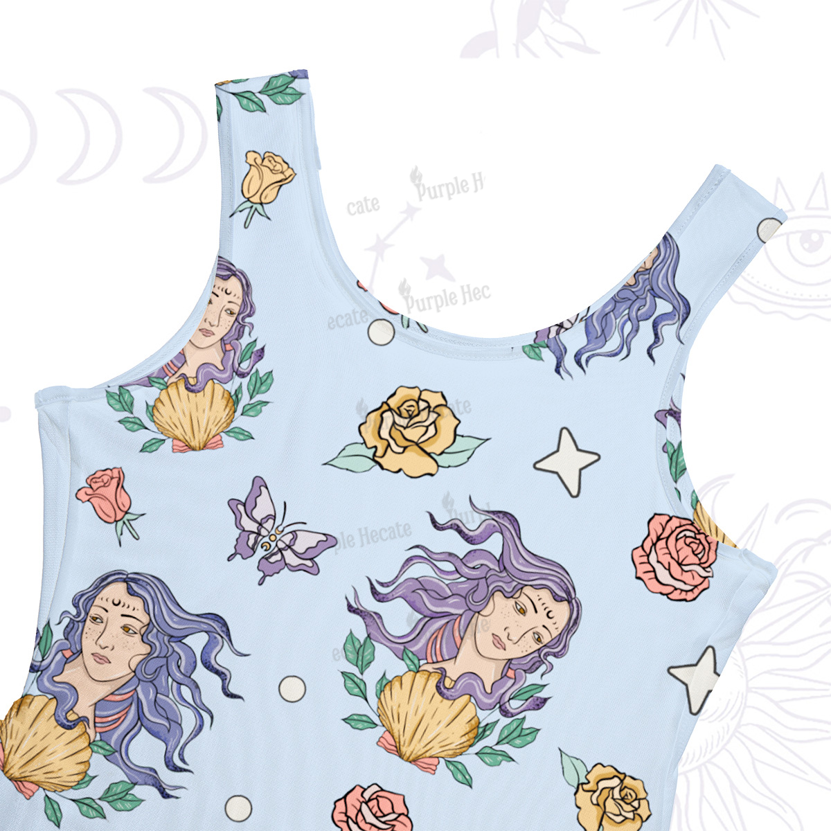 Purplehecate Virgo Spirit Zodiac Maxi Tank Beachwear Dress