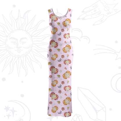 Purplehecate Aries Spirit Zodiac Maxi Tank Beachwear Dress