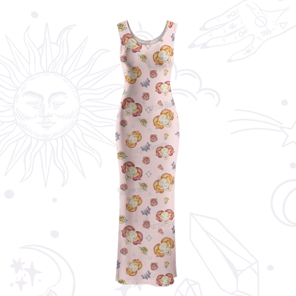 Purplehecate Aries Spirit Zodiac Maxi Tank Beachwear Dress