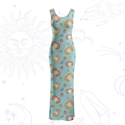 Purplehecate Aries Spirit Zodiac Maxi Tank Beachwear Dress