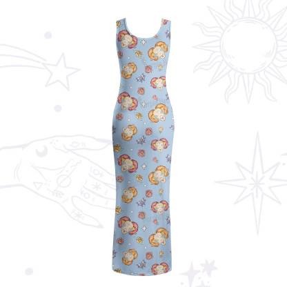 Purplehecate Aries Spirit Zodiac Maxi Tank Beachwear Dress