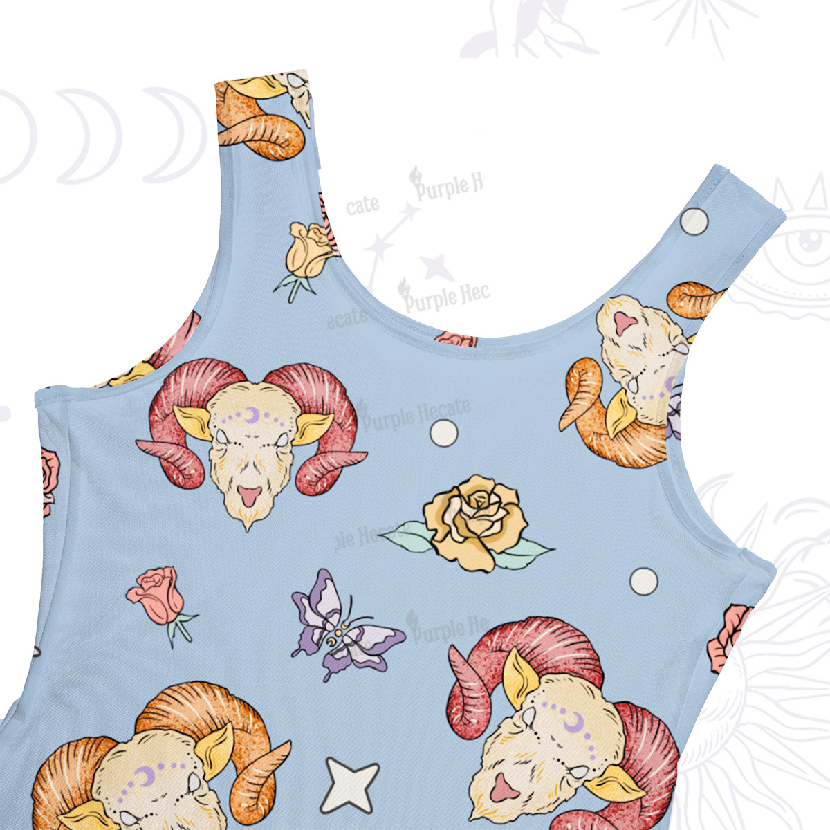 Purplehecate Aries Spirit Zodiac Maxi Tank Beachwear Dress