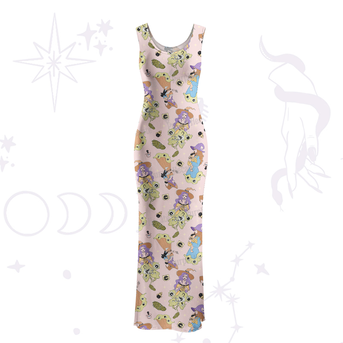 Purplehecate Mom Group Shenanigans Maxi Tank Beachwear Dress