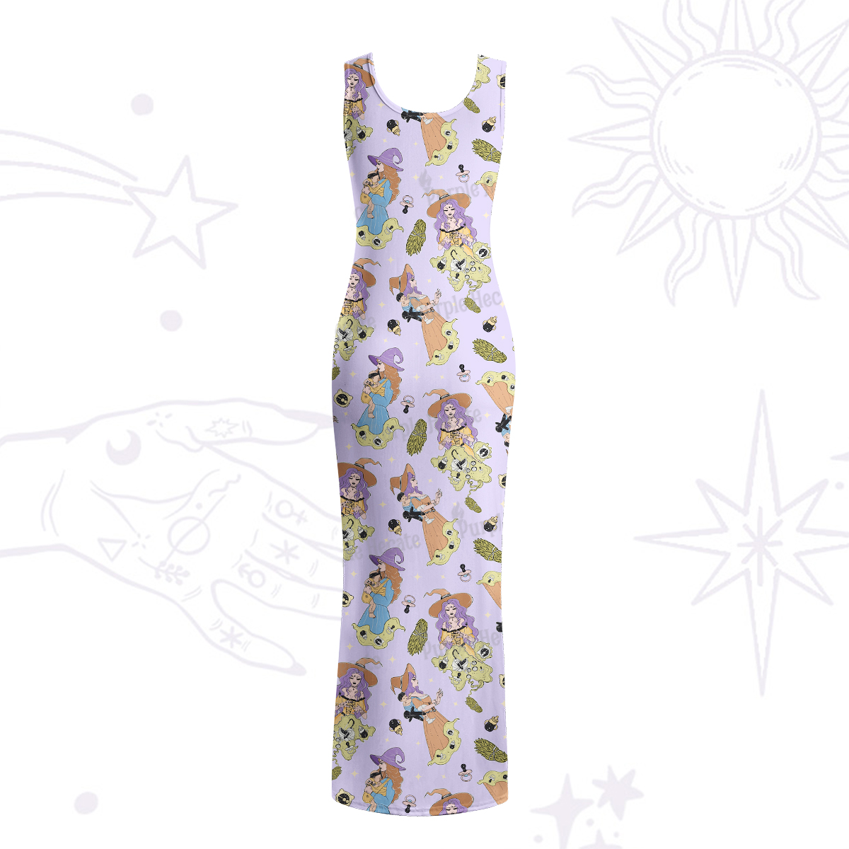 Purplehecate Mom Group Shenanigans Maxi Tank Beachwear Dress