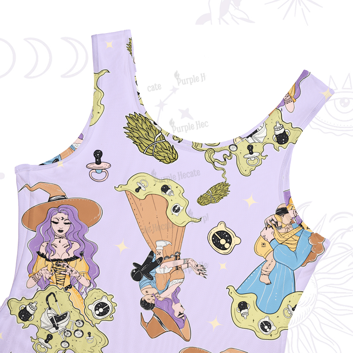 Purplehecate Mom Group Shenanigans Maxi Tank Beachwear Dress