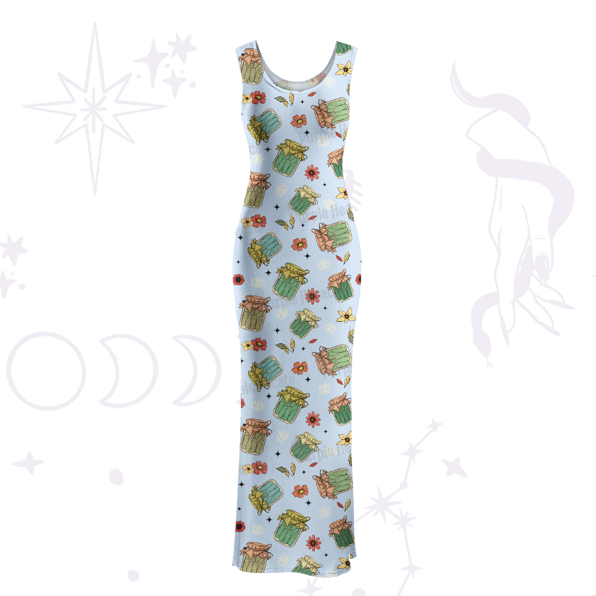 Purplehecate The Pickles Maxi Tank Beachwear Dress