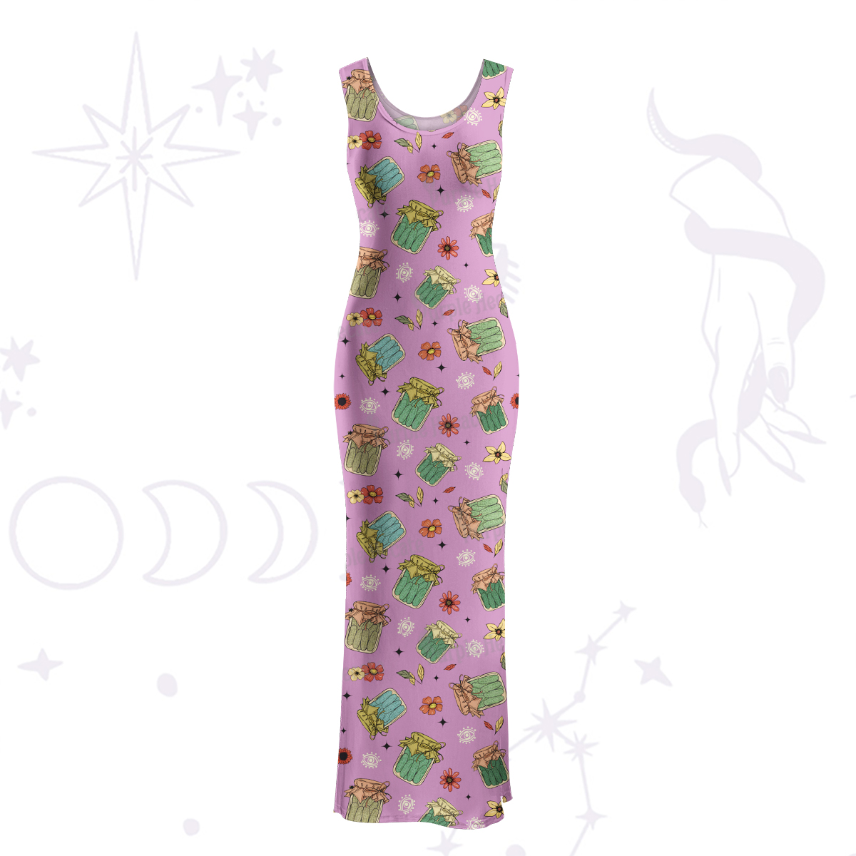 Purplehecate The Pickles Maxi Tank Beachwear Dress