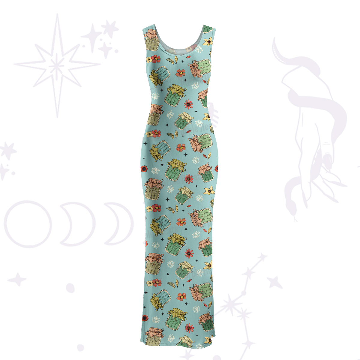 Purplehecate The Pickles Maxi Tank Beachwear Dress