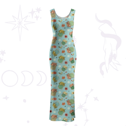 Purplehecate The Pickles Maxi Tank Beachwear Dress