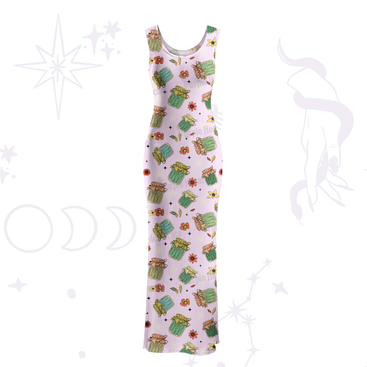 Purplehecate The Pickles Maxi Tank Beachwear Dress