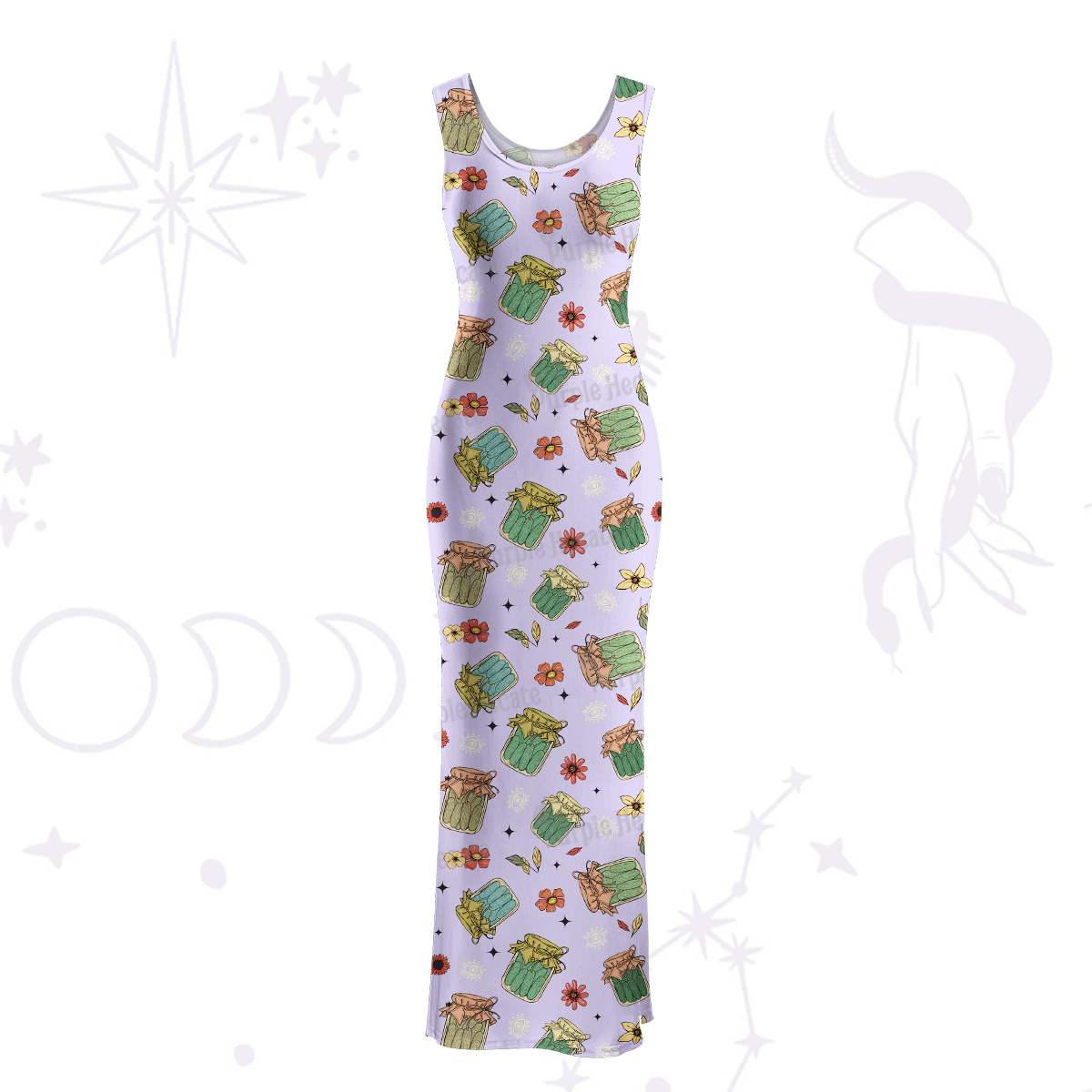 Purplehecate The Pickles Maxi Tank Beachwear Dress