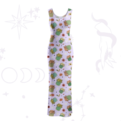 Purplehecate The Pickles Maxi Tank Beachwear Dress