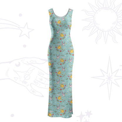 Purplehecate Magical Garden Maxi Tank Beachwear Dress