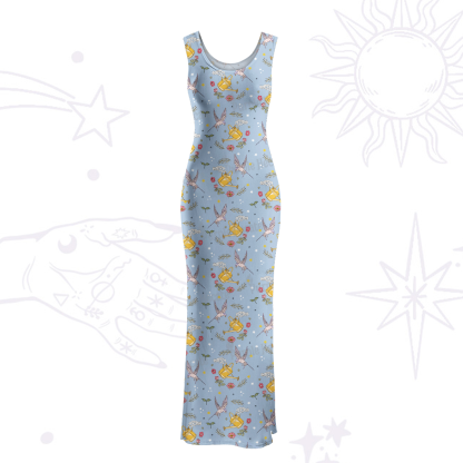 Purplehecate Magical Garden Maxi Tank Beachwear Dress
