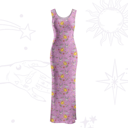 Purplehecate Magical Garden Maxi Tank Beachwear Dress