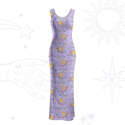 Purplehecate Magical Garden Maxi Tank Beachwear Dress