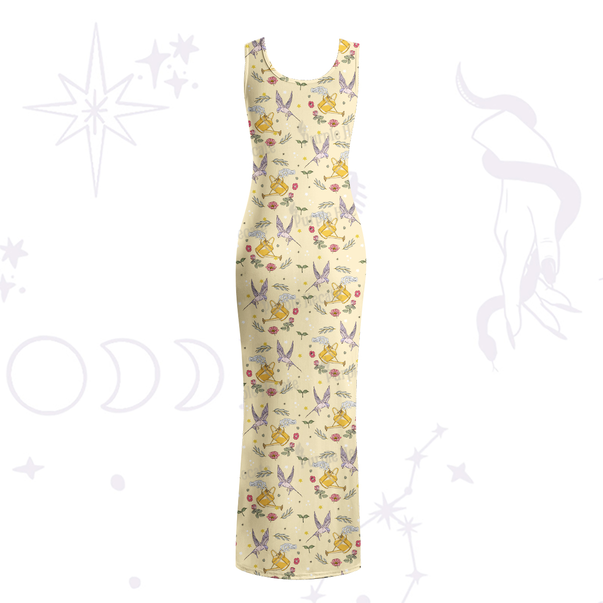 Purplehecate Magical Garden Maxi Tank Beachwear Dress