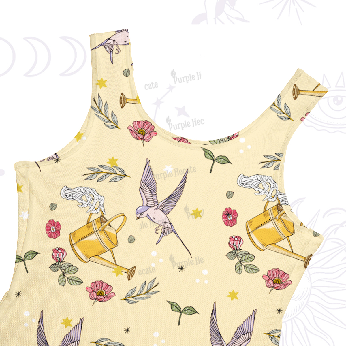 Purplehecate Magical Garden Maxi Tank Beachwear Dress