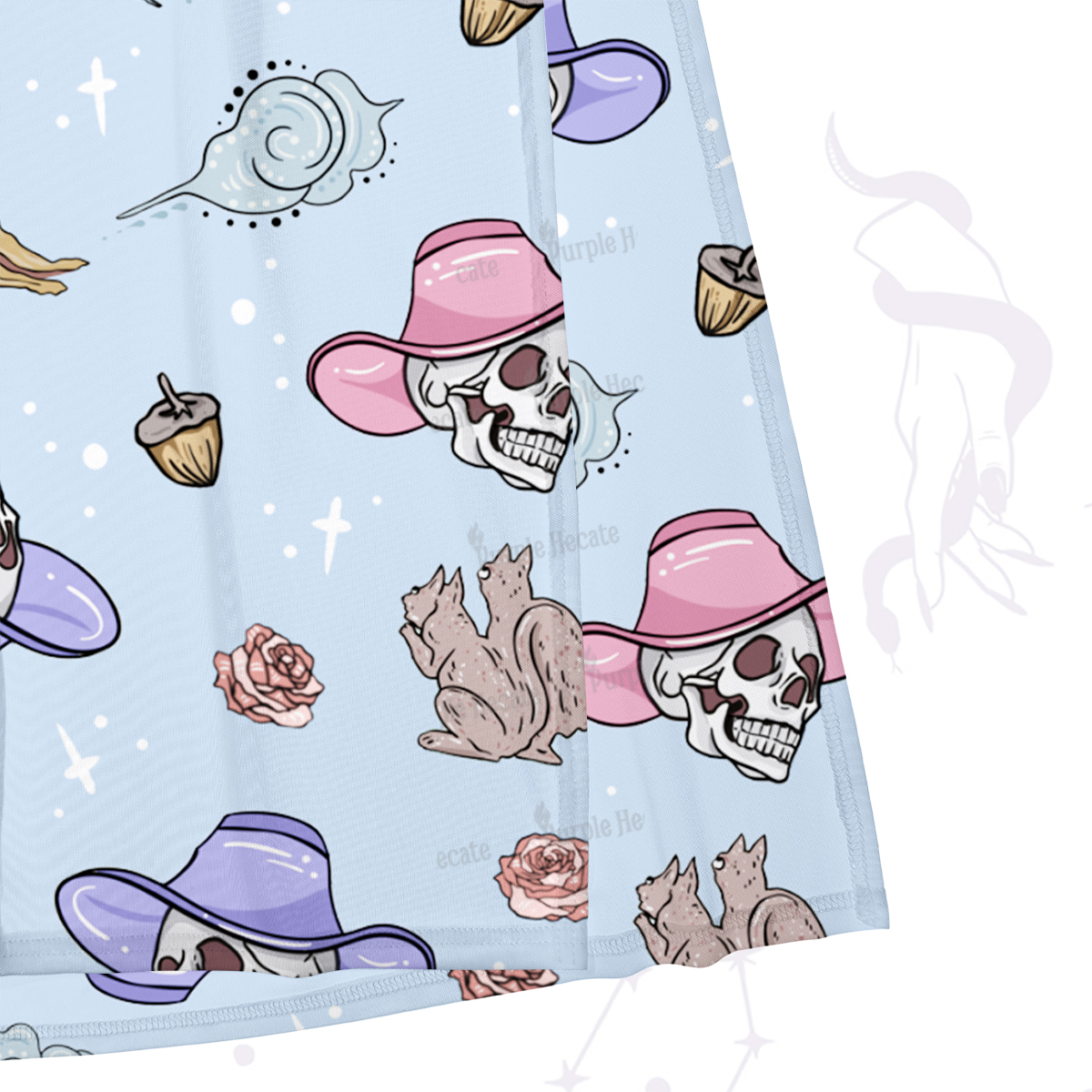 Purplehecate Magical Cowboy Skull Maxi Tank Beachwear Dress