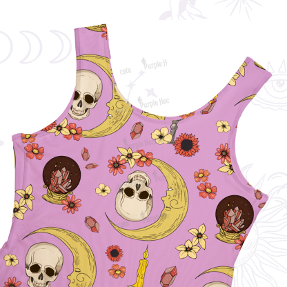 Purplehecate Sorcerer's Skull Maxi Tank Beachwear Dress