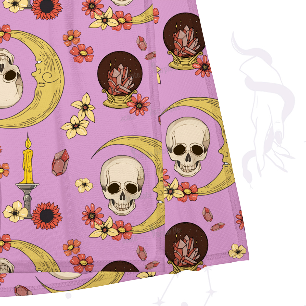 Purplehecate Sorcerer's Skull Maxi Tank Beachwear Dress