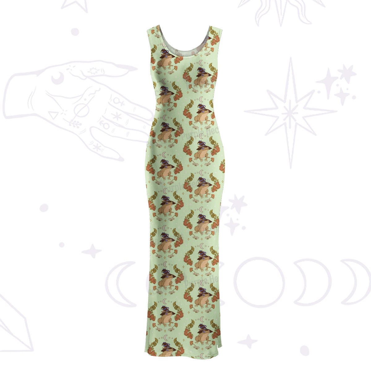 Purplehecate The Frog Maxi Tank Beachwear Dress