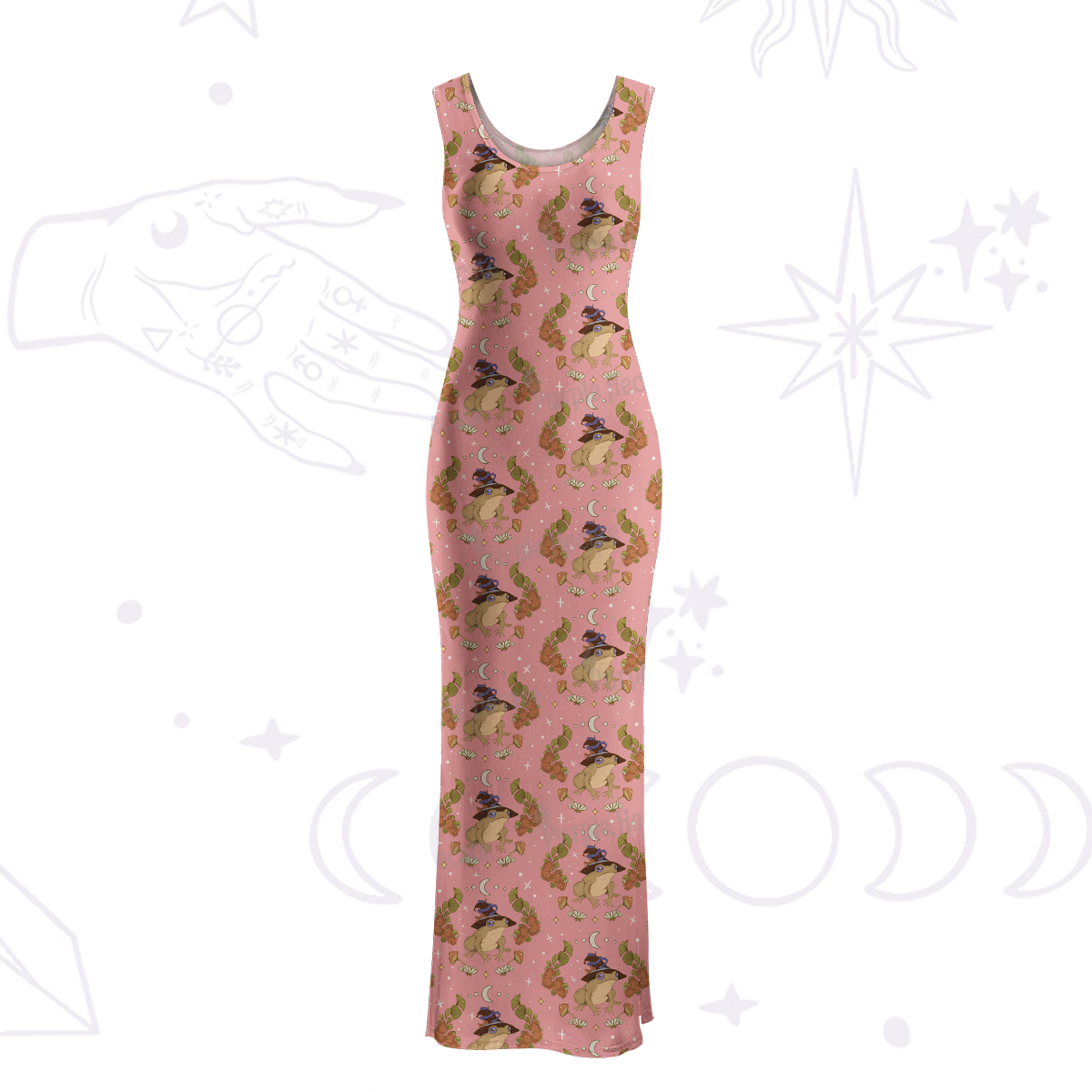 Purplehecate The Frog Maxi Tank Beachwear Dress