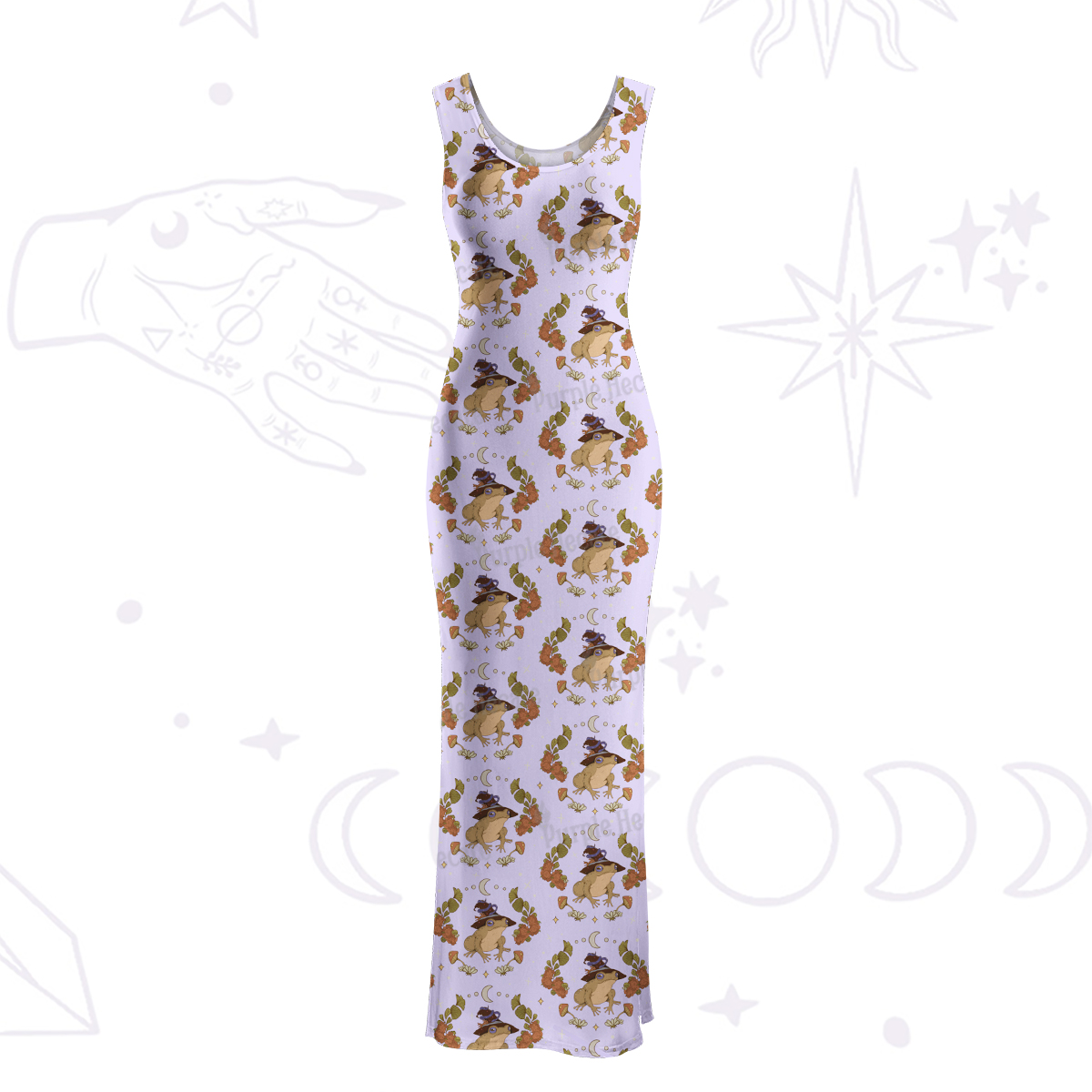 Purplehecate The Frog Maxi Tank Beachwear Dress