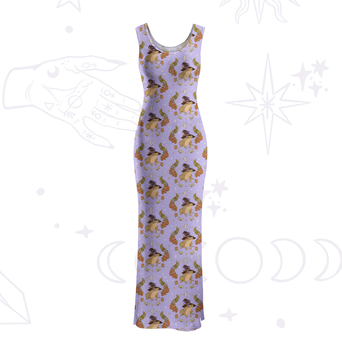 Purplehecate The Frog Maxi Tank Beachwear Dress