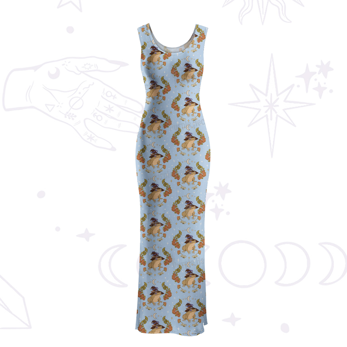 Purplehecate The Frog Maxi Tank Beachwear Dress