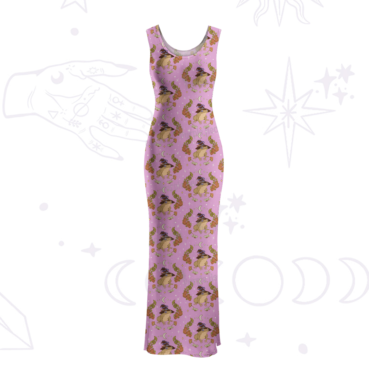 Purplehecate The Frog Maxi Tank Beachwear Dress
