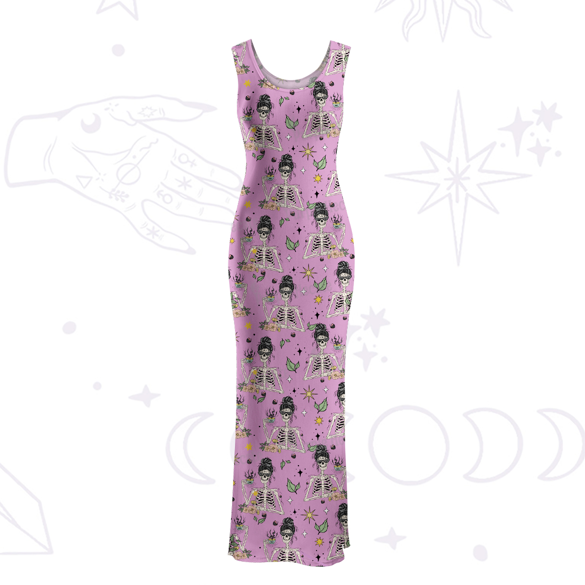 Purplehecate Everything Is Fine Maxi Tank Beachwear Dress