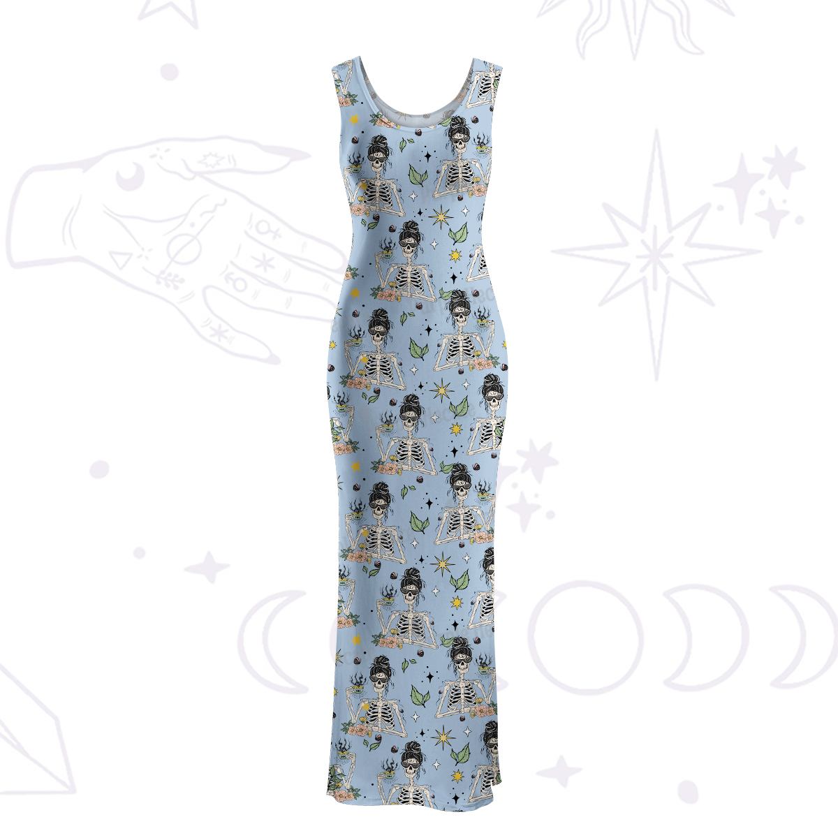 Purplehecate Everything Is Fine Maxi Tank Beachwear Dress