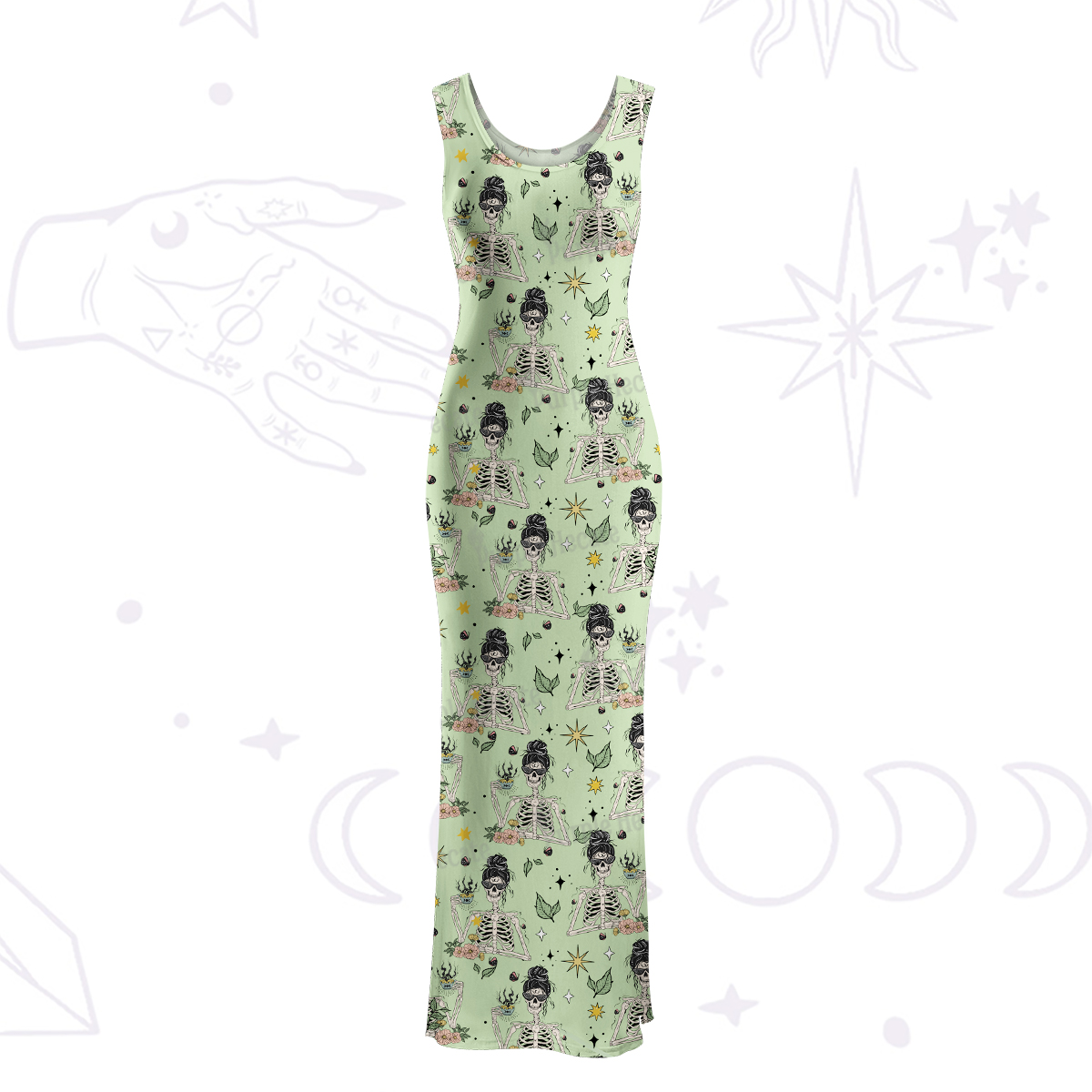 Purplehecate Everything Is Fine Maxi Tank Beachwear Dress