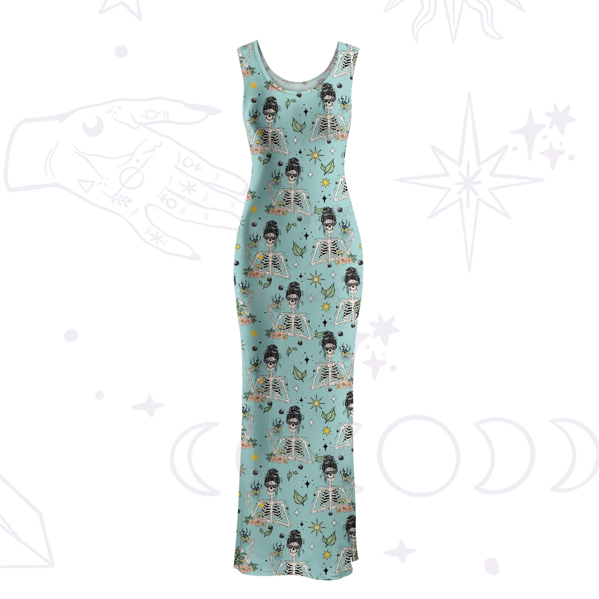 Purplehecate Everything Is Fine Maxi Tank Beachwear Dress