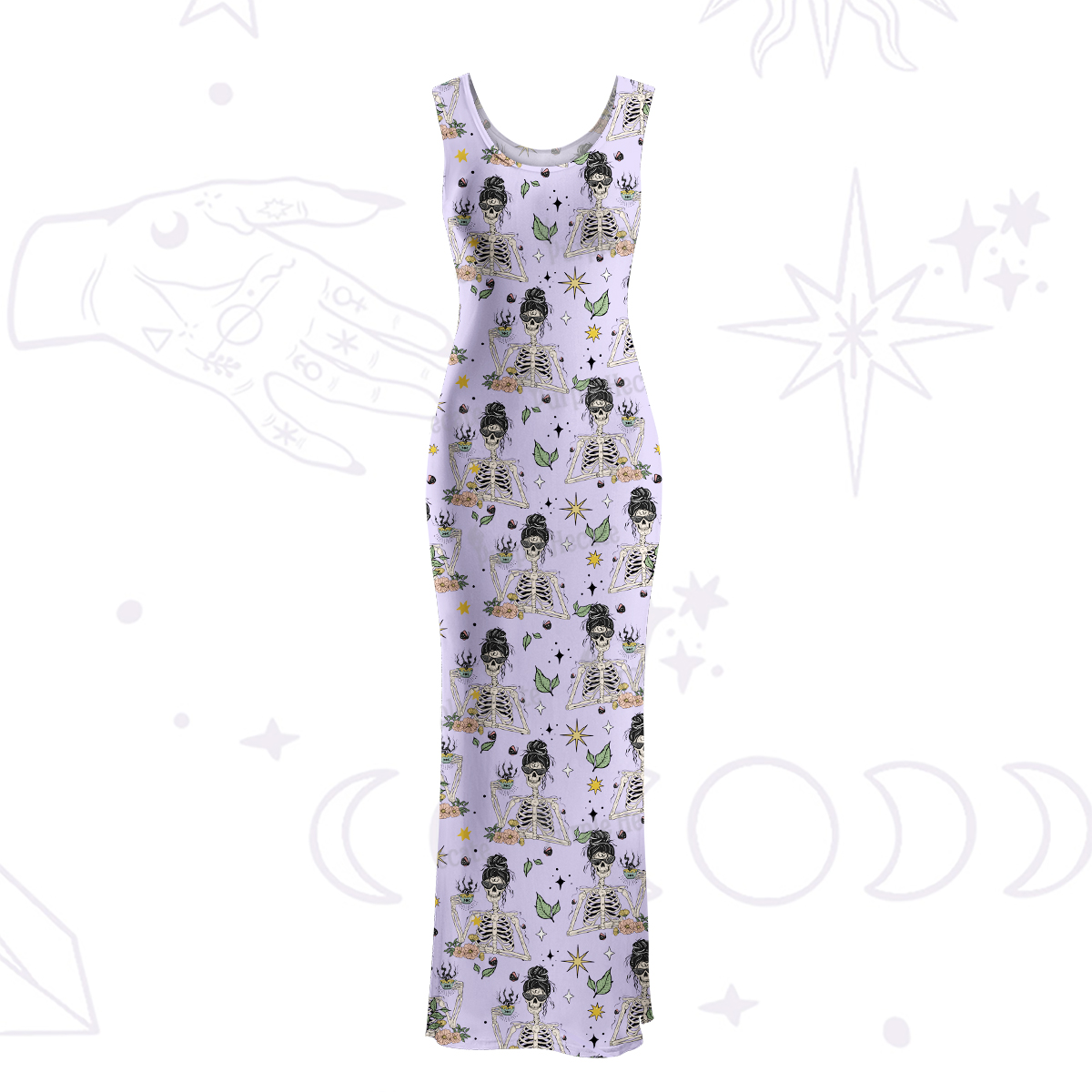 Purplehecate Everything Is Fine Maxi Tank Beachwear Dress