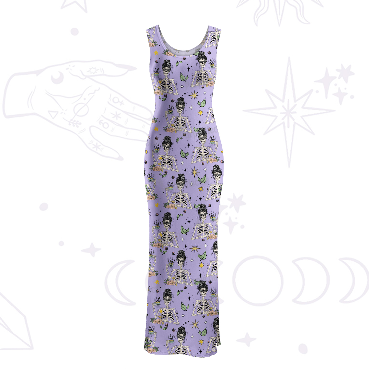 Purplehecate Everything Is Fine Maxi Tank Beachwear Dress