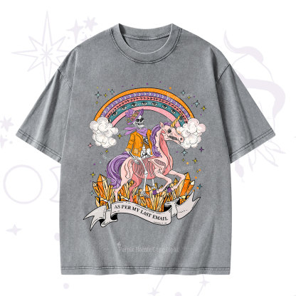 Purplehecate As Per My Last Email Washed T-Shirt