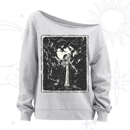 Purplehecate Witches of the Lightning Veil Off The Shoulder Sweatshirt